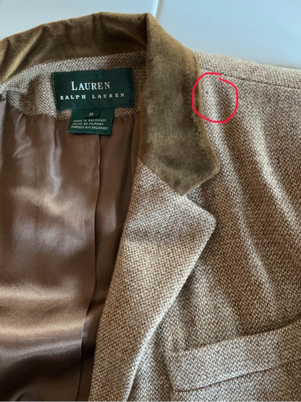 Lauren Ralph Lauren Vintage Wool Tweed Equestrian Hunting Jacket - Picture 15 of 15
